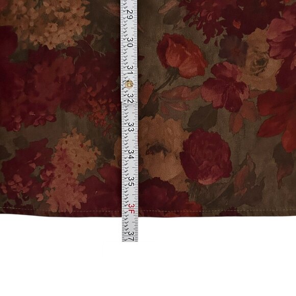 Chadwicks Vintage 90s Dark Romance Fall Garden Western Floral Maxi Skirt (4) - Picture 14 of 16